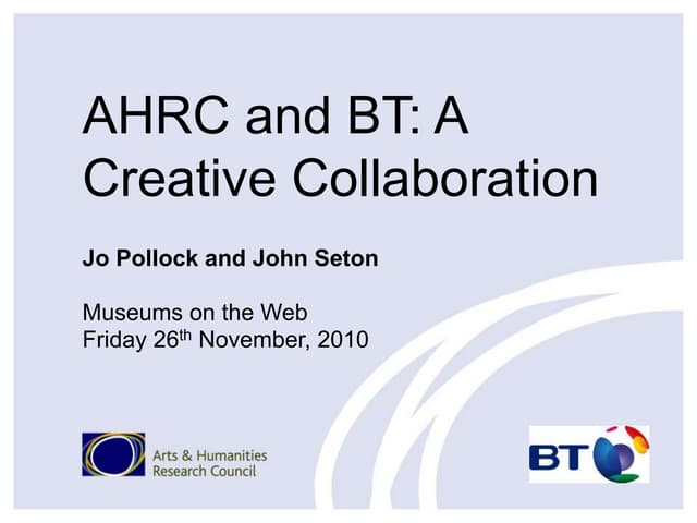 Jo and john presentation ukmw10