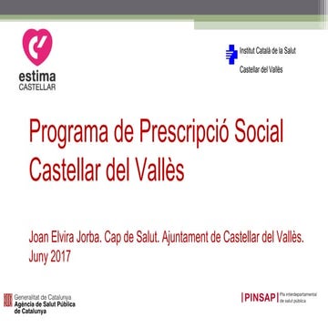 Reflexions després de 2 anys de COMSalut - Joan Elvira