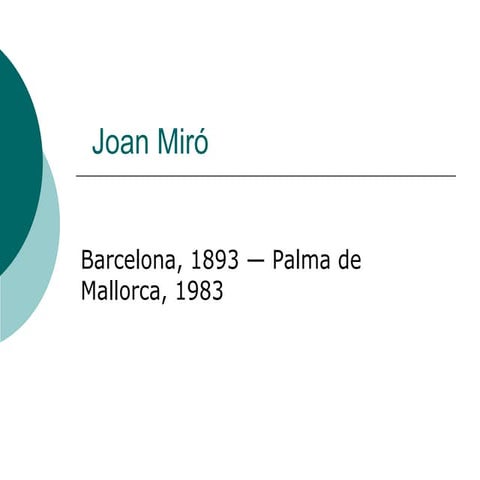 Joan miró. mar reixach