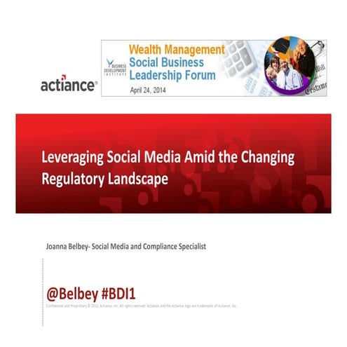 Leveraging Social Business Amid The Changing Regulatory Landscape - BDI 4/24 ...