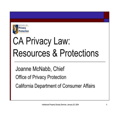 California Privacy Law: Resources & Protections
