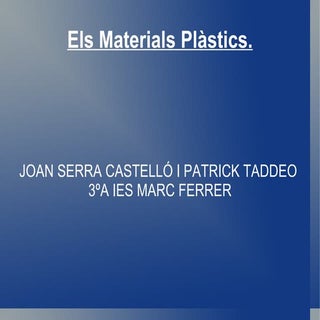 materials plastics 