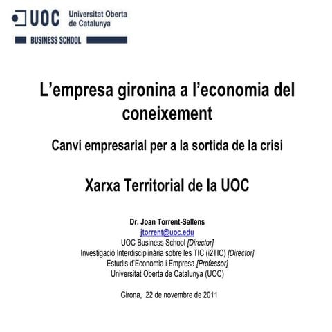 Joan  torrent empresa gironina