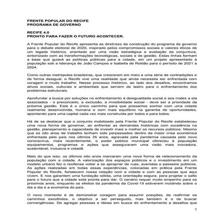 Plano de Governo - João Campos