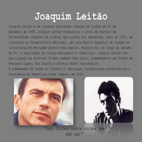 Joaquim leitão   produçao audiovisual