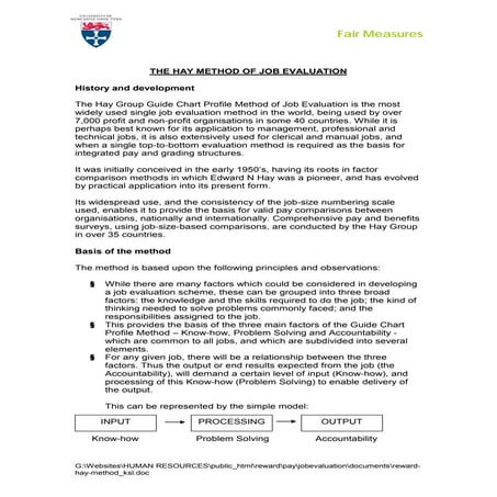 Job evaluation-hay-method reb