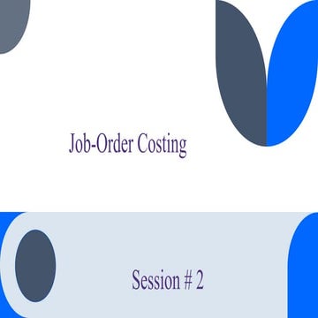 Job order costing | PPTX