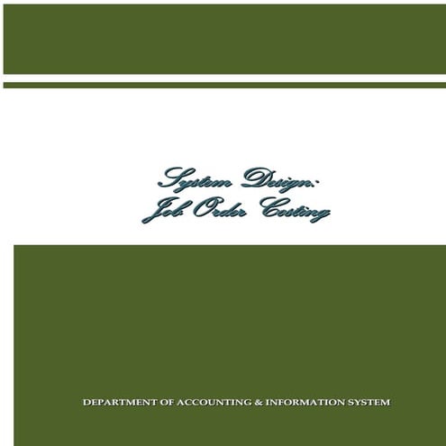 Job order costing -jnu