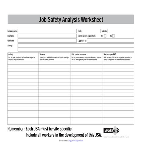 Job safety-analysis-template-3 | PDF
