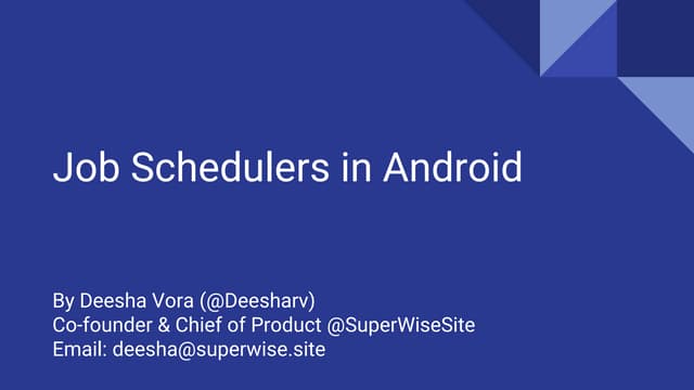 Job schedulers android