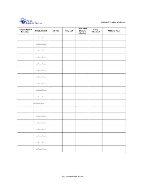 Worksheets Job Search Worksheet job search tracking worksheet