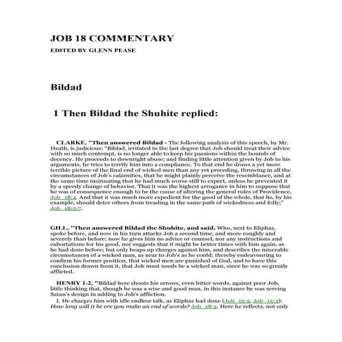 Job 18 commentary | PDF