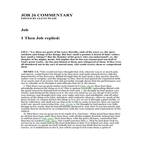 Job 26 commentary | PDF