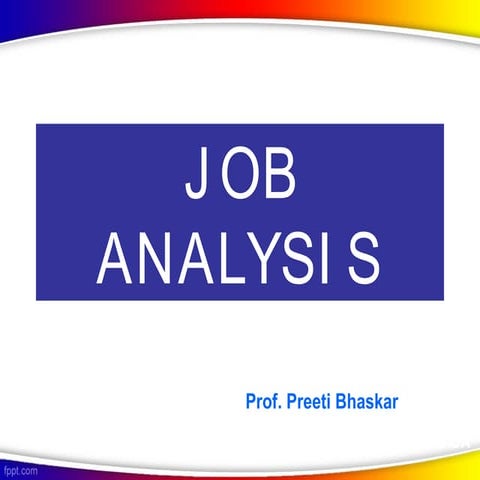 Job analyisis