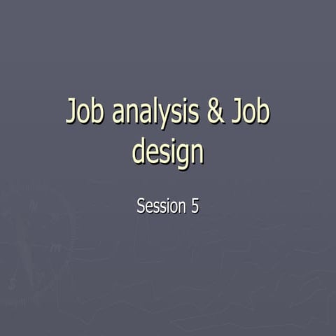 Job analysis | PPT