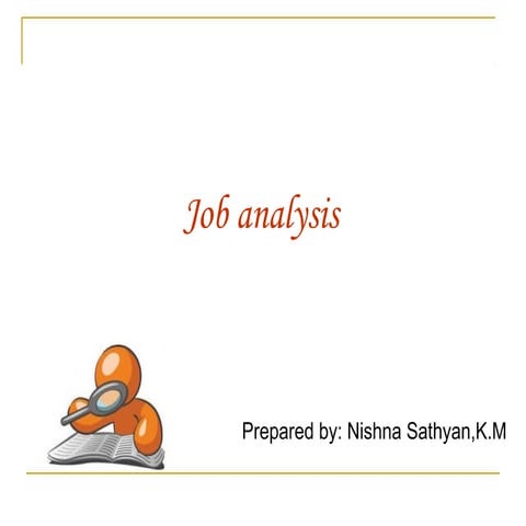 Job analysis | PPT
