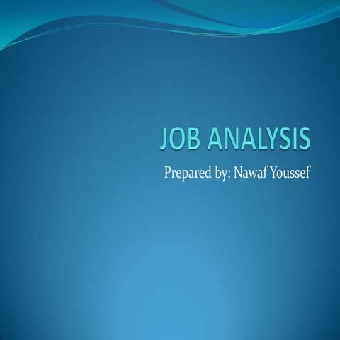 Job Analysis