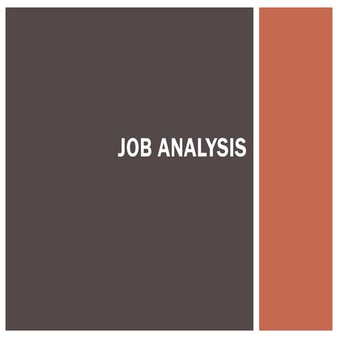 Job analysis