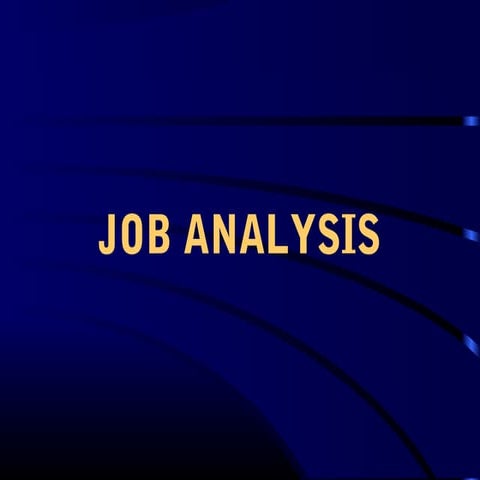 Job Analysis | PPT