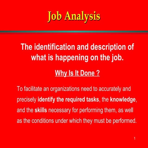 Job analysis | PPT