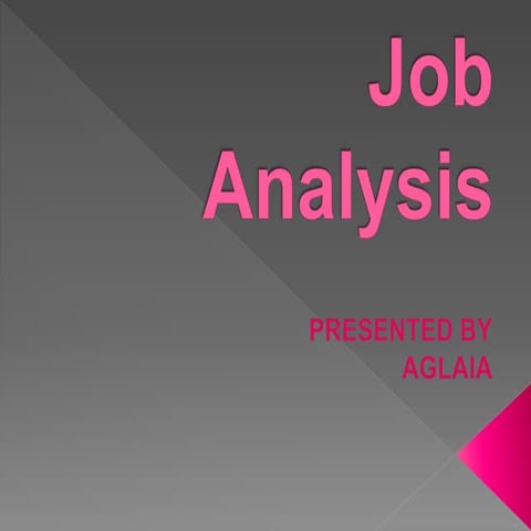 Job analysis