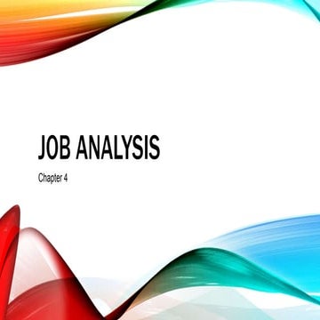 Job analysis   4