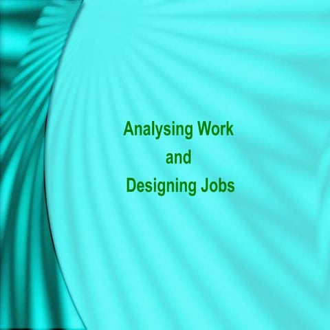 Job analysis | PPT