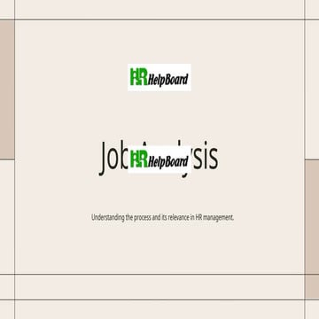 Job Analysis Definition , Job Analysis in Human Resource Management
