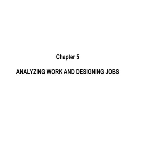 JOB ANALYSIS DESIGN in human resource management