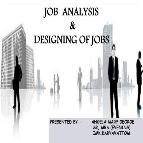 Job analysis & design 4-12-2014