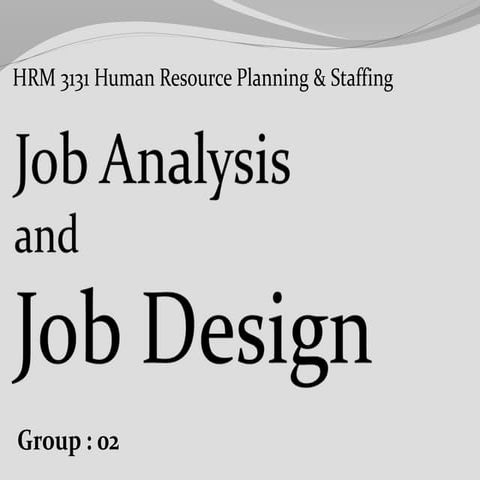 Job Analysis