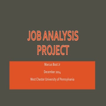 Job Analysis Project PPT