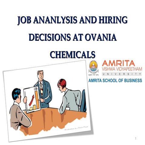 JOB ANANLYSIS AND HIRING DECISIONS AT OVANIA CHEMICALS