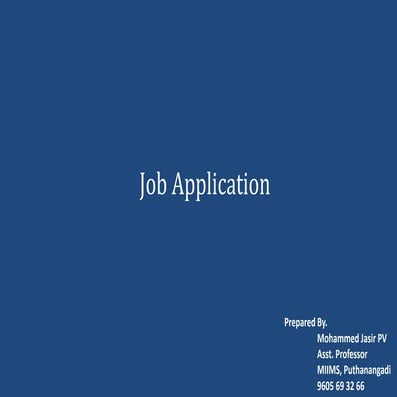 Resume, CV, BIO-DATA - Job Application