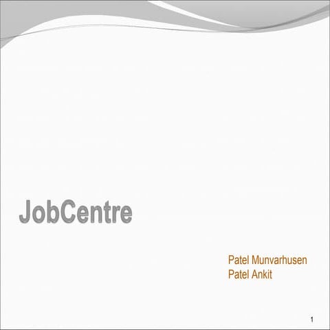 Job centre presentation