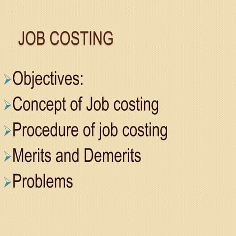 Job costing 3 a