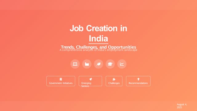 Job Creation In India Opportunities and Challenges