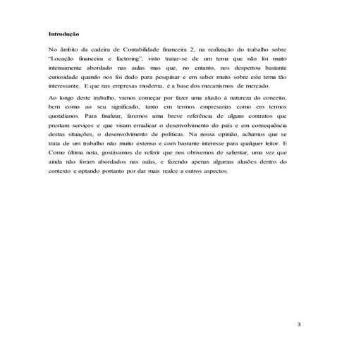 LOCACAO FINANCEIRA E FACTORING