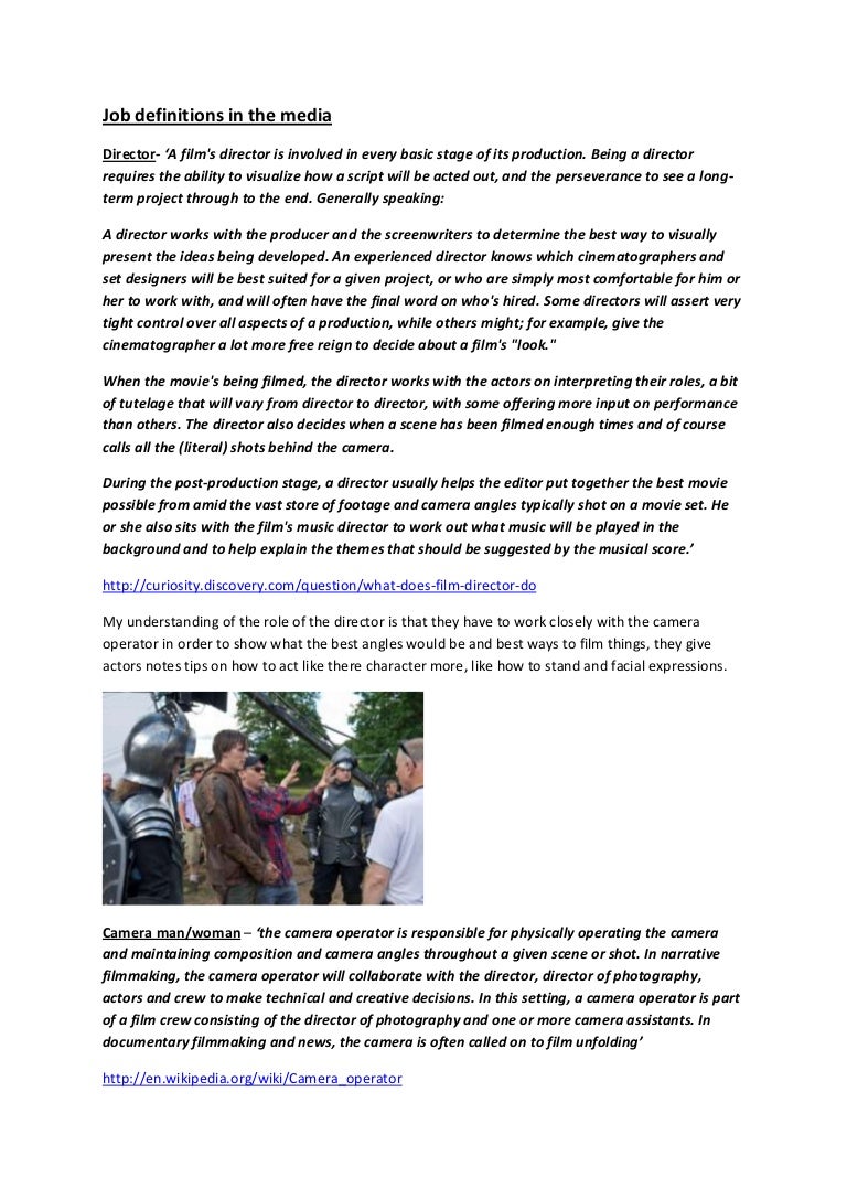 Job Definitions In The Media