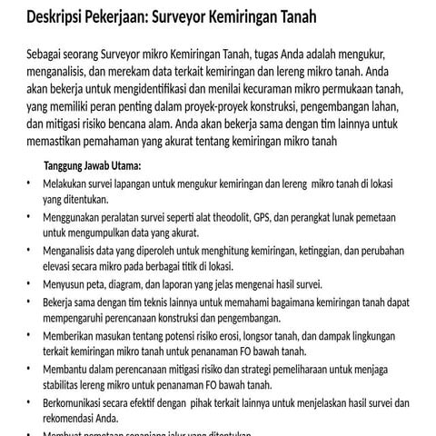job des untuk pengerjaan survey kabel di perkotaaan.pptx
