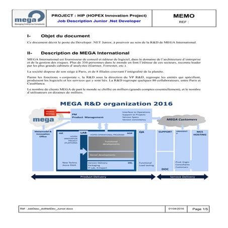 MEGA International: Junior .NET Developer 