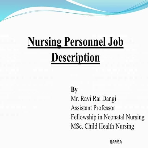 Job description- Nursing