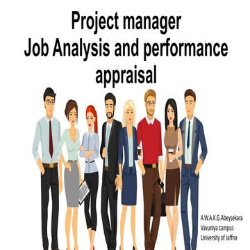 project manager job analysis and performance appraisal 