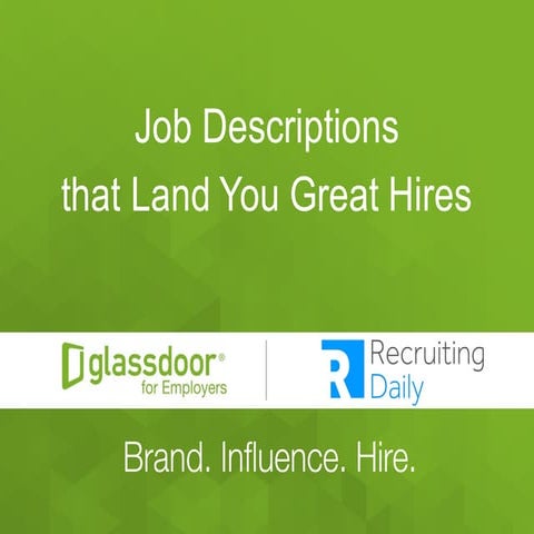 Job Descriptions That Land You Great Hires
