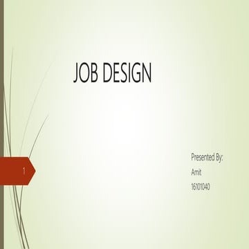 Job design