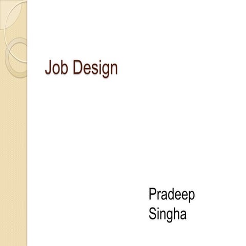 Job design 