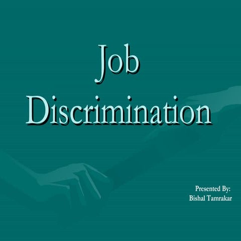 Job discrimination