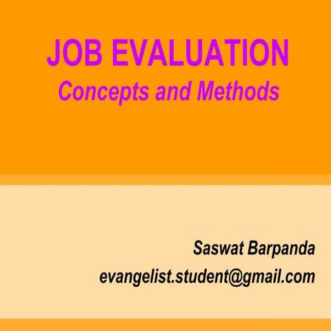 Job evaluation