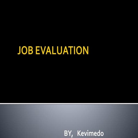 Job evaluation