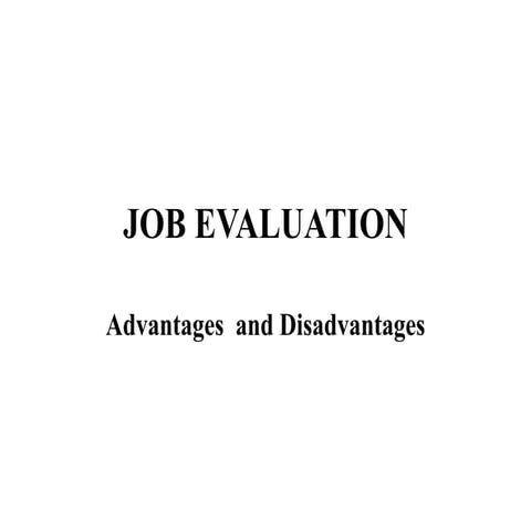 Job evaluation